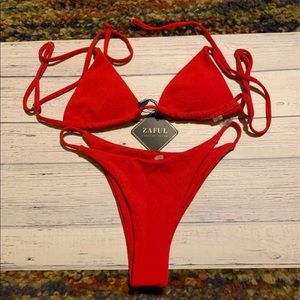 Zaful Red Bikini